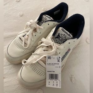 Reebok Unisex Club C 85 Sneaker White and Navy